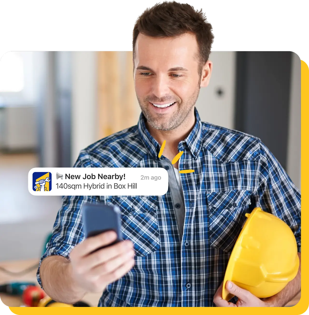 Tradesperson using TradeSnap